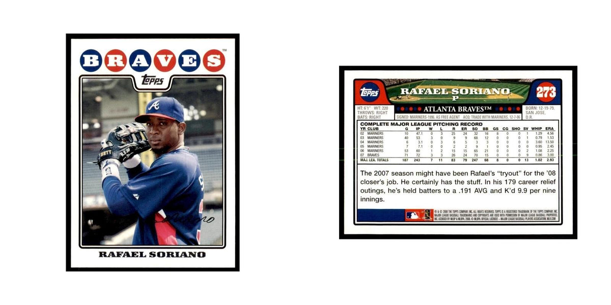 Rafael Soriano 2008 Topps #273 Baseball Cards Baseball Card NM