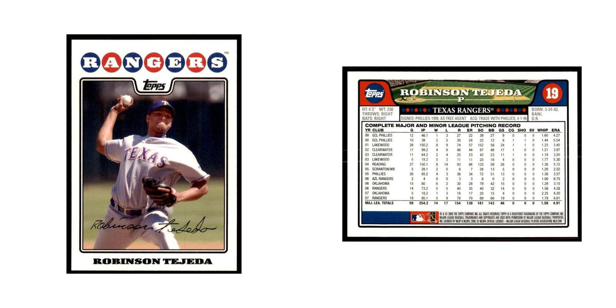Robinson Tejeda 2008 Topps #19 Baseball Cards Baseball Card NM