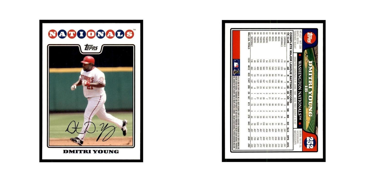 Dmitri Young 2008 Topps #252 Baseball Cards Baseball Card NM
