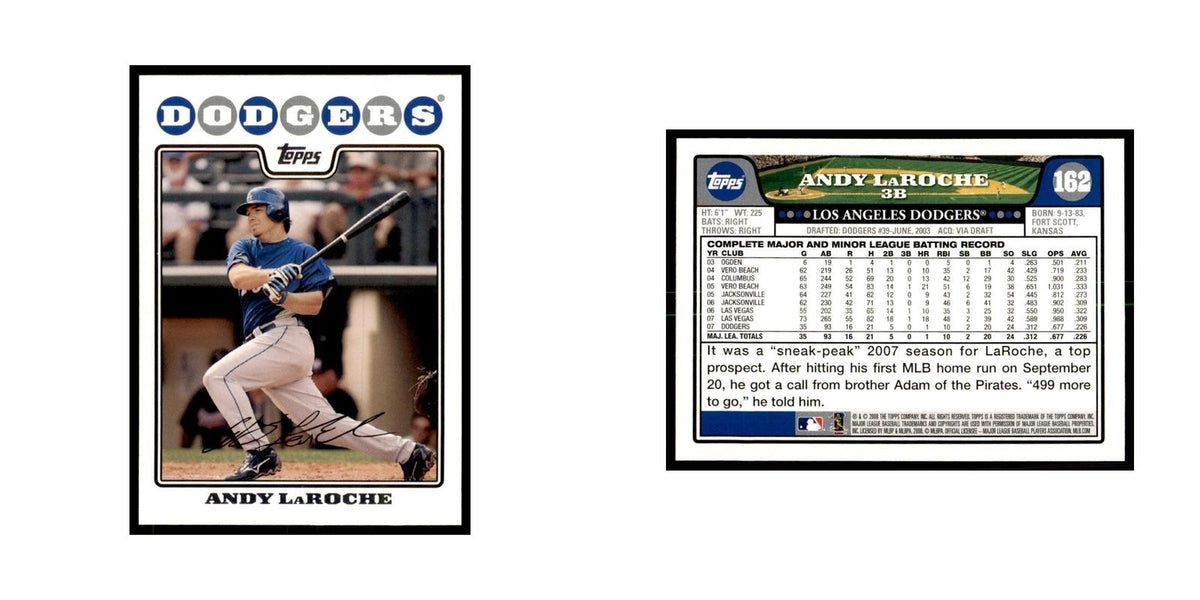 Andy LaRoche 2008 Topps #162 Baseball Cards Baseball Card NM