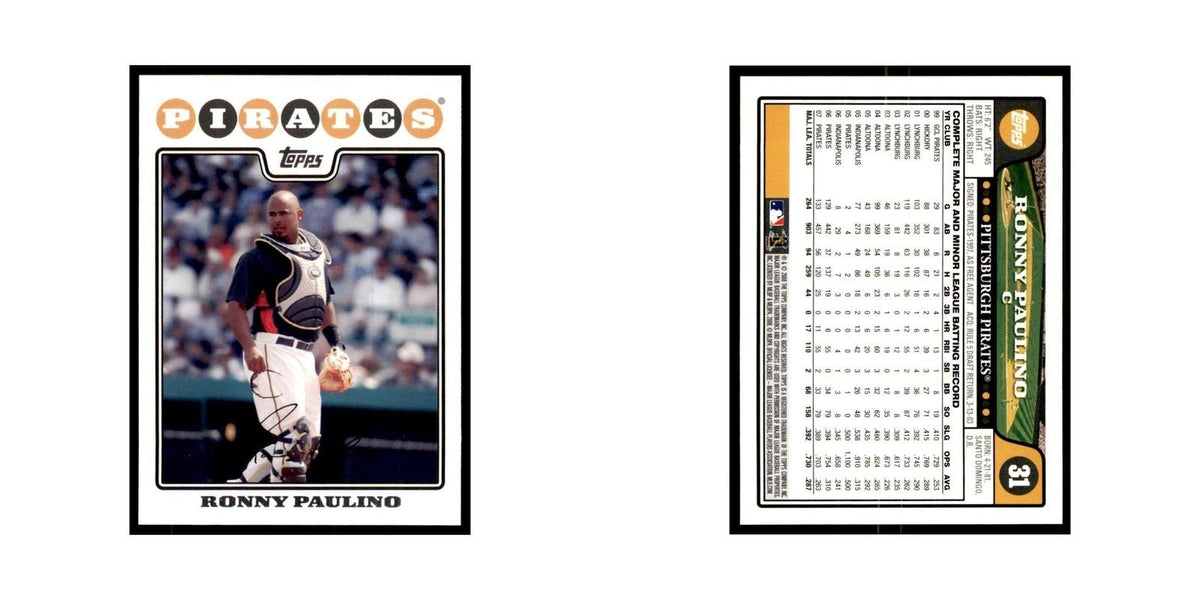 Ronny Paulino 2008 Topps #31 Baseball Cards Baseball Card NM