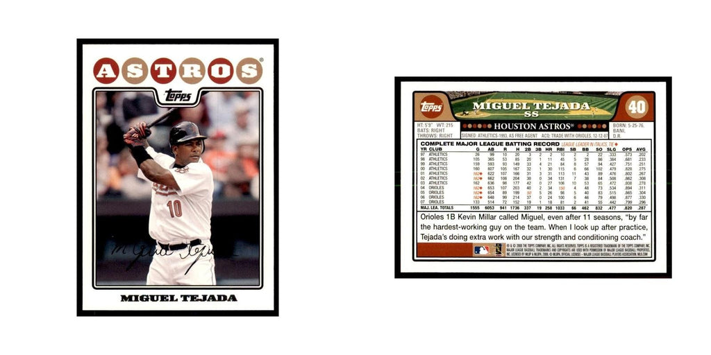 Miguel Tejada 2008 Topps #40 Baseball Cards Baseball Card NM