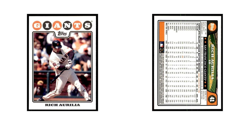Rich Aurilia 2008 Topps #41 Baseball Cards Baseball Card NM