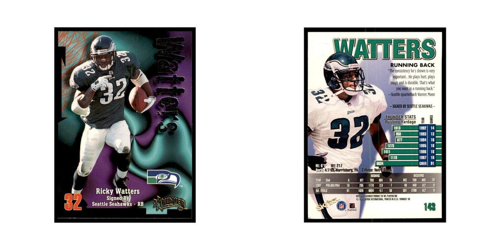 Ricky Watters 1998 SkyBox Thunder #143 Football Cards Football Card NM