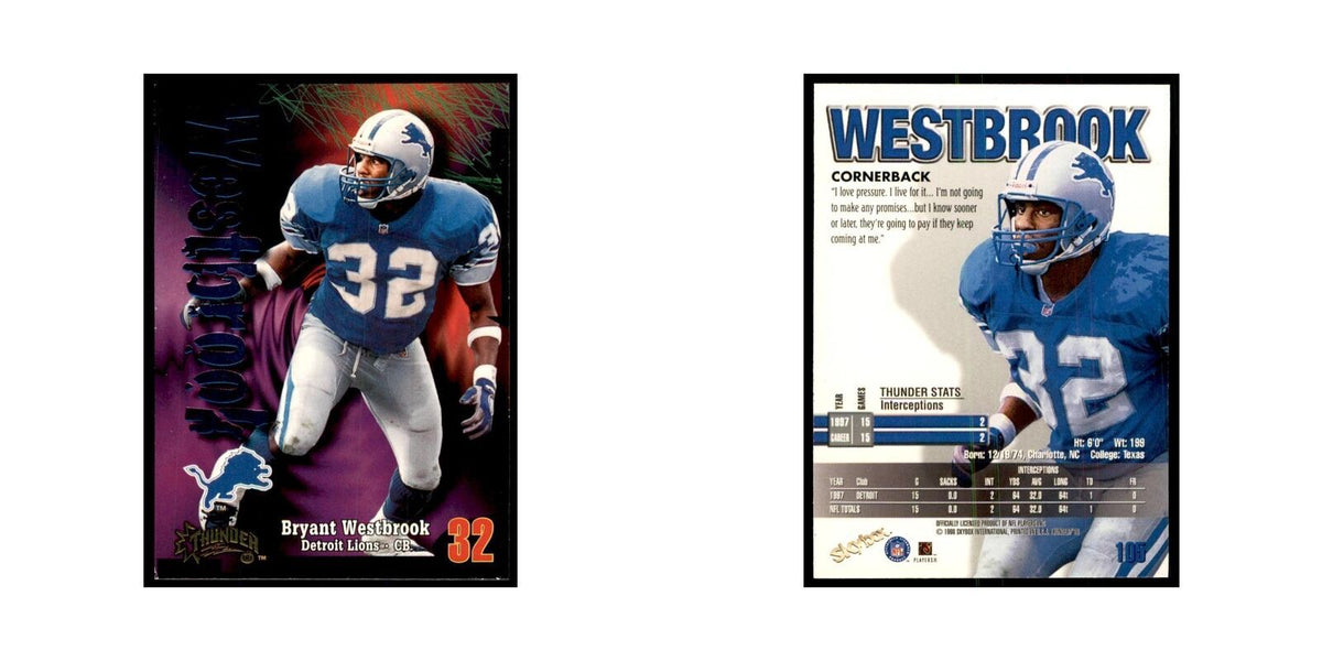 Bryant Westbrook 1998 SkyBox Thunder #105 Football Cards Football Card NM