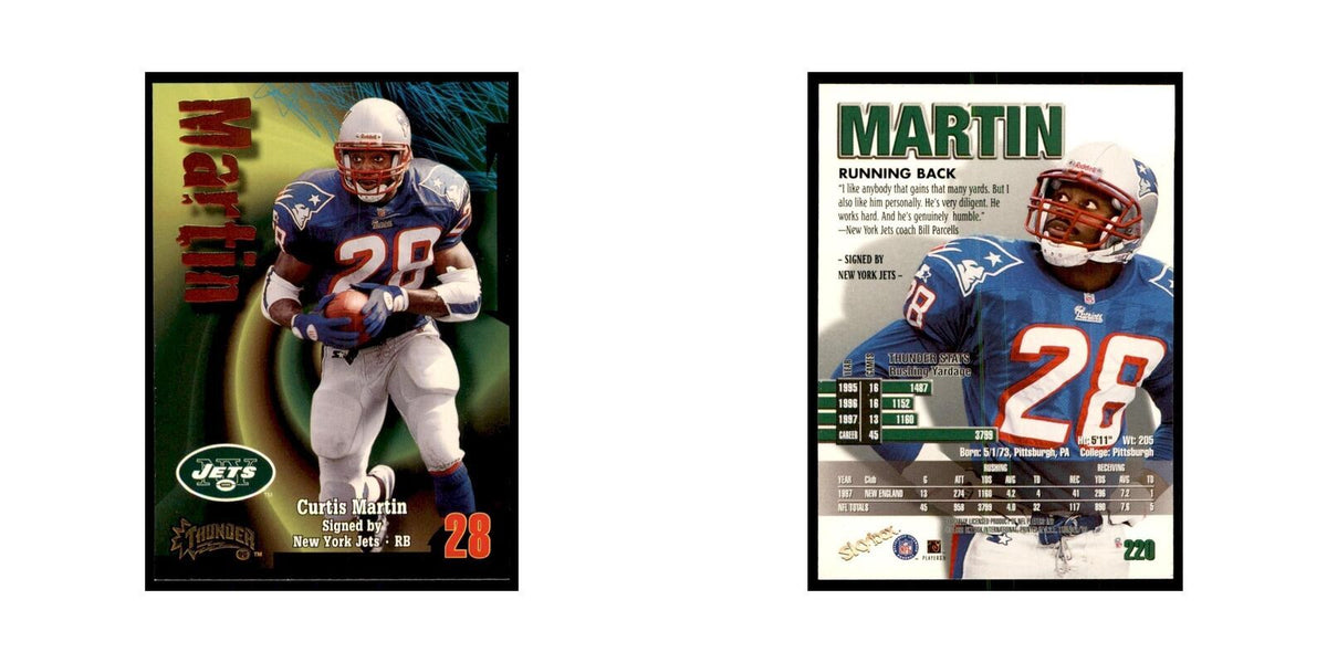 Curtis Martin 1998 SkyBox Thunder #220 Football Cards Football Card NM