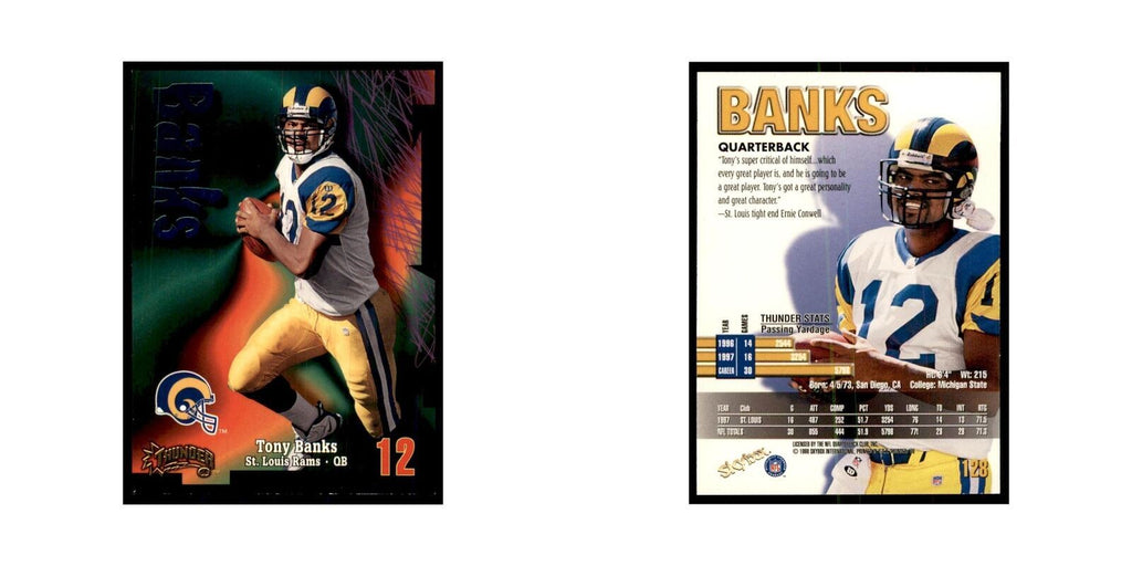 Tony Banks 1998 SkyBox Thunder #128 Football Cards Football Card NM
