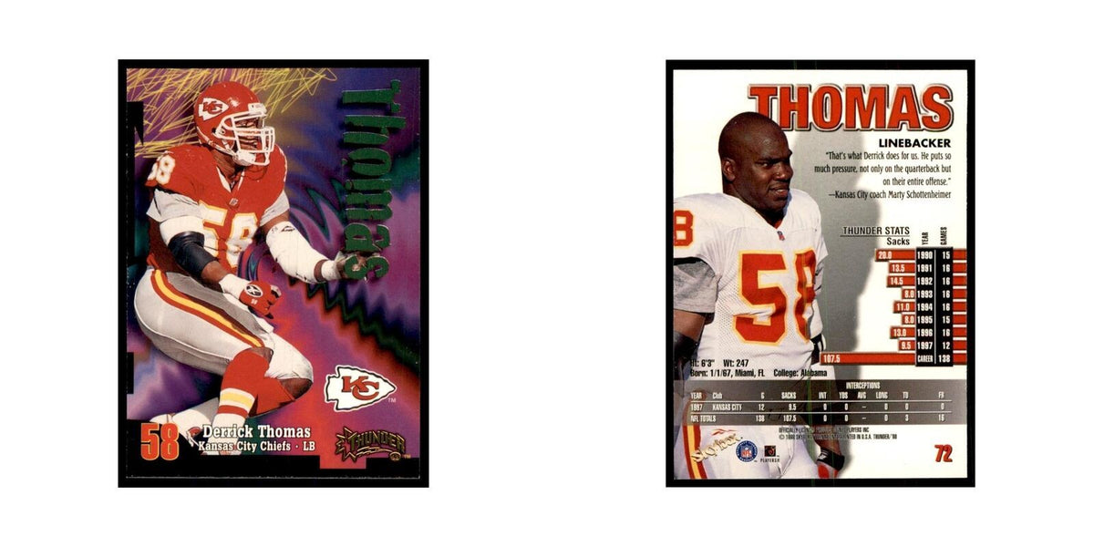 Derrick Thomas 1998 SkyBox Thunder #72 Football Cards Football Card NM
