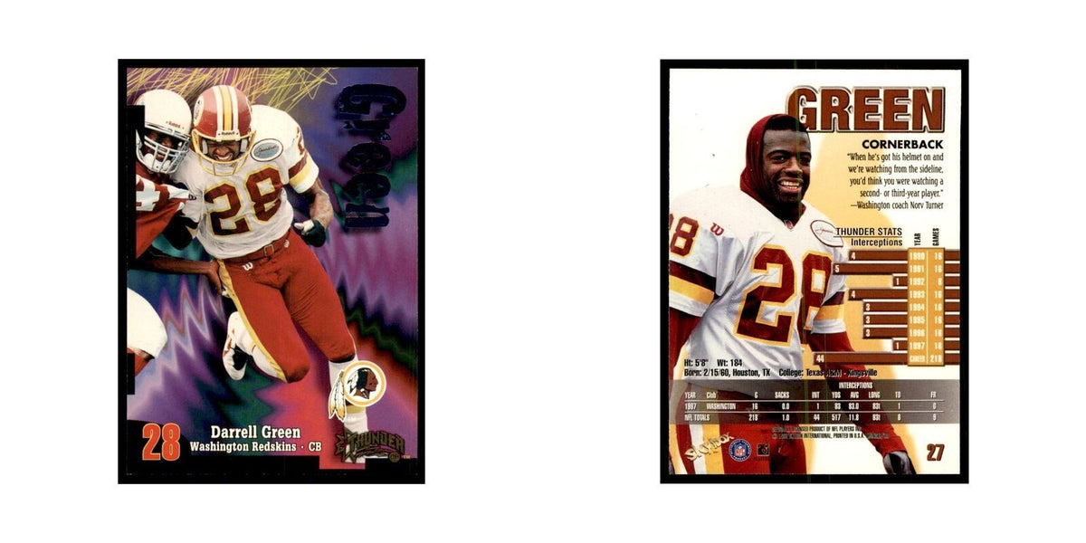 Darrell Green 1998 SkyBox Thunder #27 Football Cards Football Card NM