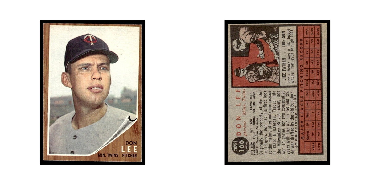 Don Lee 1962 Topps #166 Minnesota Twins Baseball Card VG