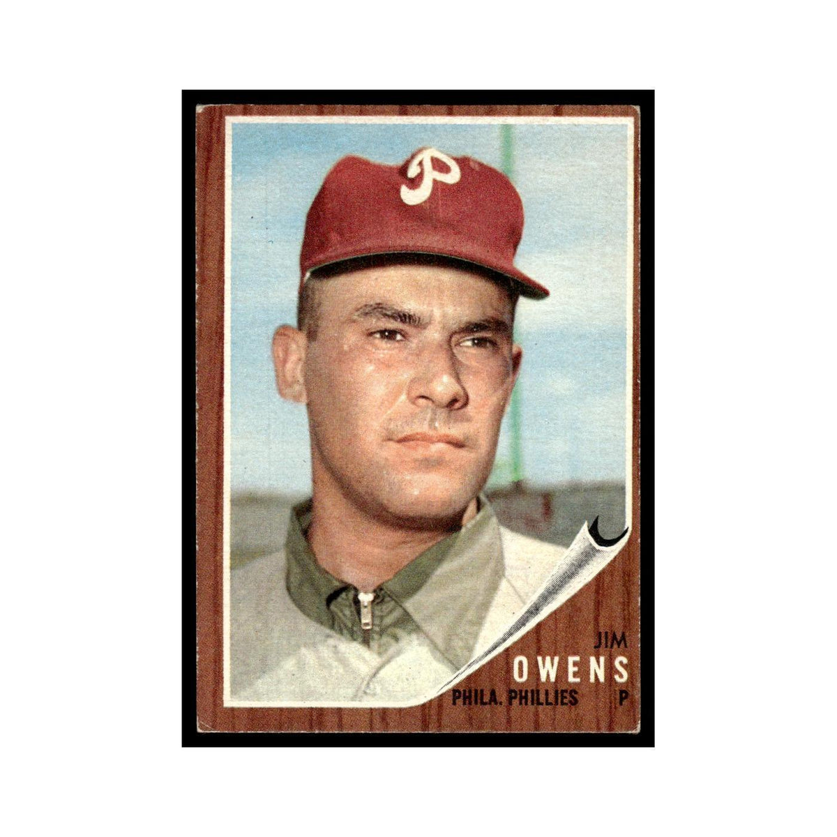 Jim Owens 1962 Topps #212 Philadelphia Phillies Baseball Card VG