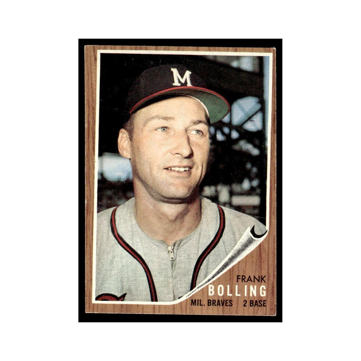 Frank Bolling 1962 Topps #130 Milwaukee Braves Baseball Card VG