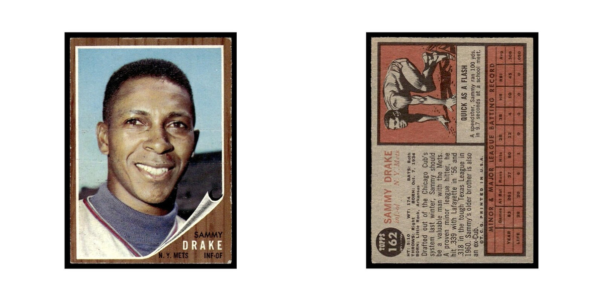 Sammy Drake 1962 Topps #162 New York Mets Baseball Card VG