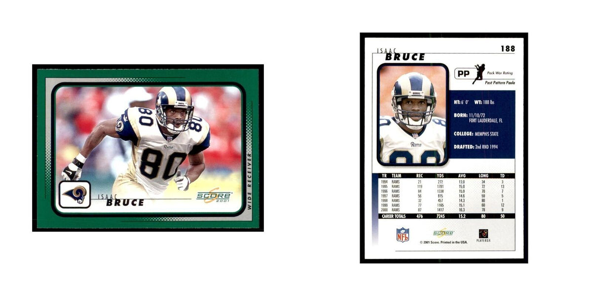 Isaac Bruce 2001 Score #188 Football Cards Football Card NM