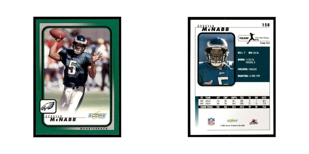 Donovan McNabb 2001 Score #158 Football Cards Football Card NM