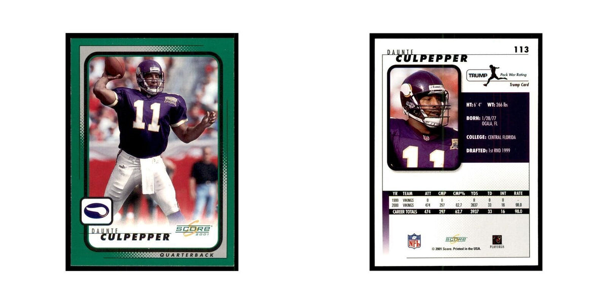 Daunte Culpepper 2001 Score #113 Football Cards Football Card NM