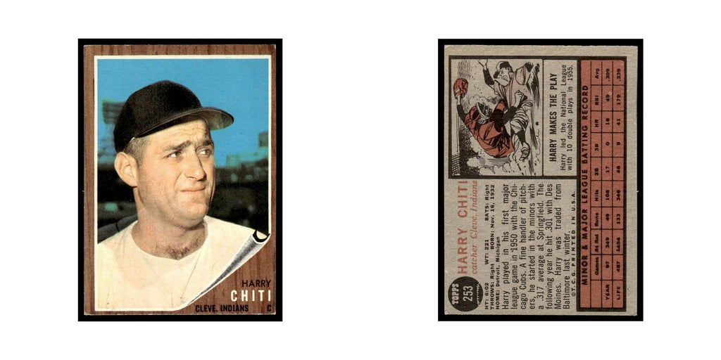 Harry Chiti 1962 Topps #253 Cleveland Indians Baseball Card VG