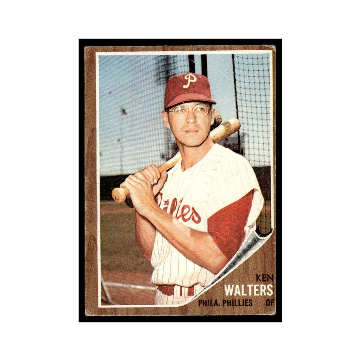Ken Walters 1962 Topps #328 Philadelphia Phillies Baseball Card VG
