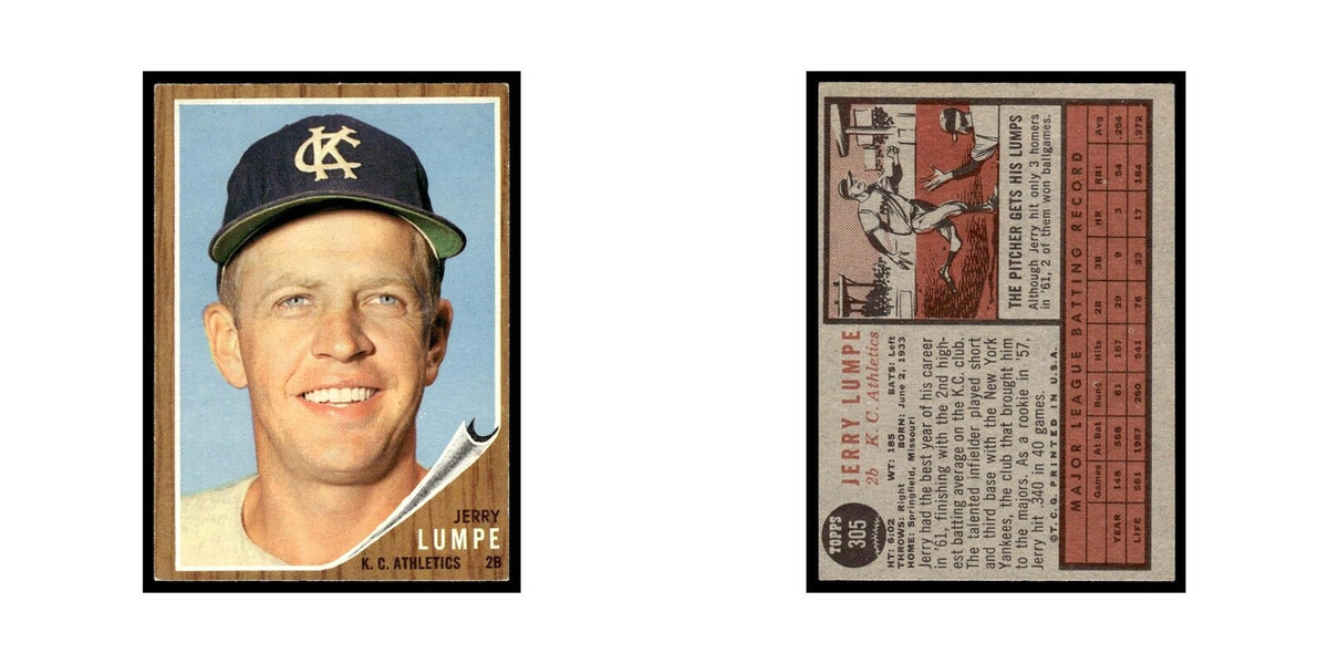 Jerry Lumpe 1962 Topps #305 Kansas City Athletics Baseball Card VG