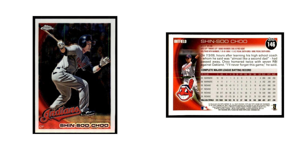 Shin-Soo Choo 2010 Topps Chrome #146 Baseball Cards Baseball Card NM