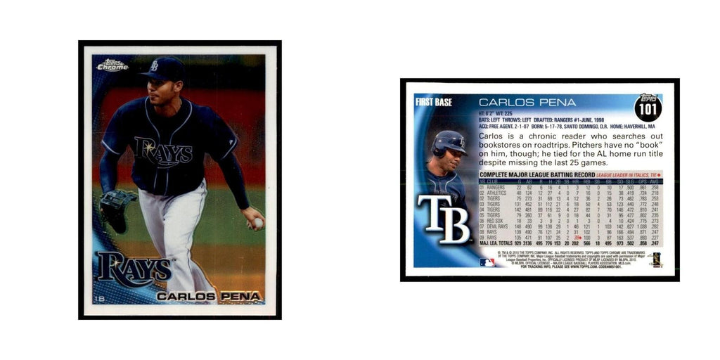Carlos Pena 2010 Topps Chrome #101 Baseball Cards Baseball Card NM