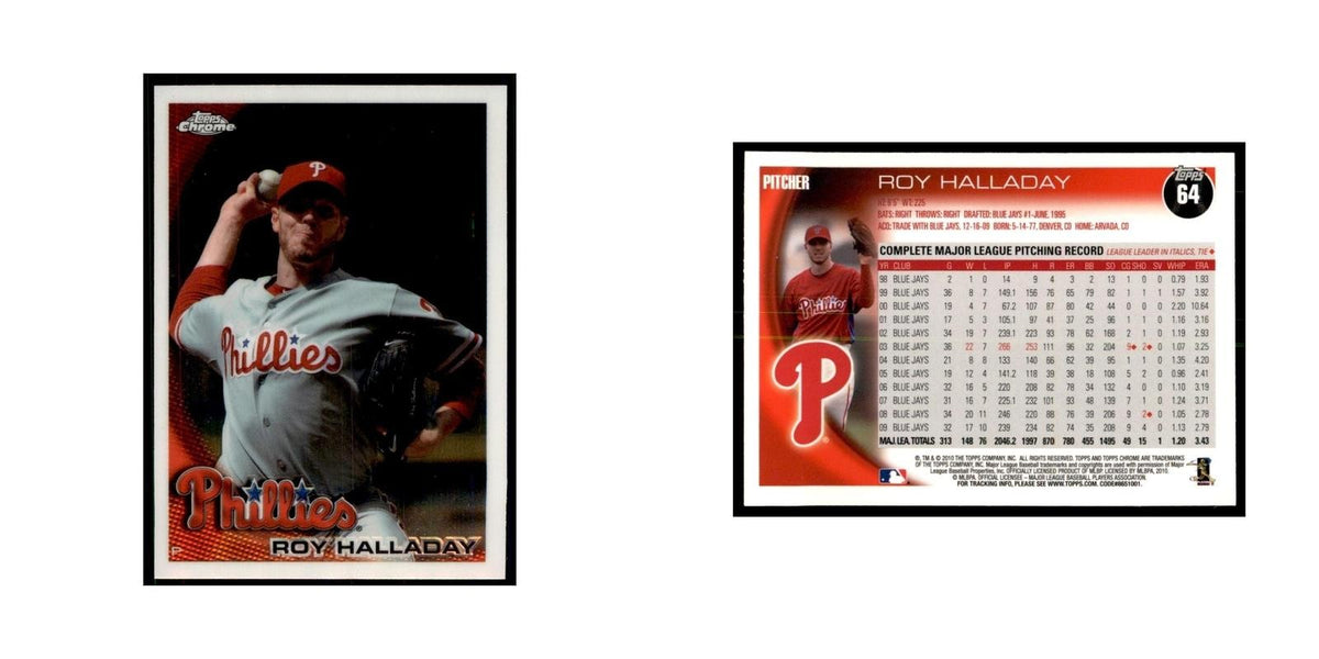 Roy Halladay 2010 Topps Chrome #64 Baseball Cards Baseball Card NM