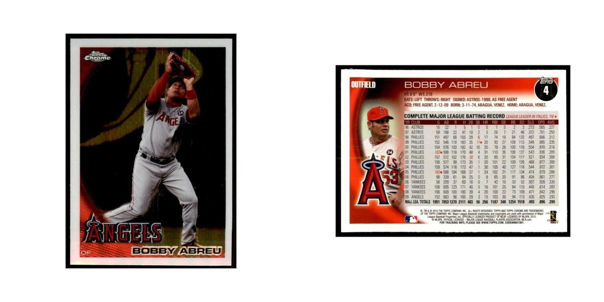 Bobby Abreu 2010 Topps Chrome #4 Baseball Cards Baseball Card NM