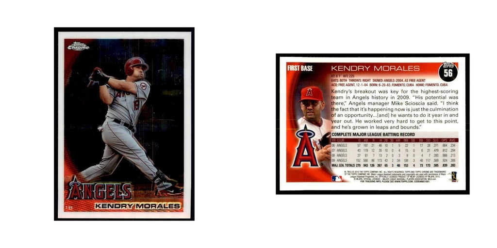 Kendrys Morales 2010 Topps Chrome #56 Baseball Cards Baseball Card NM