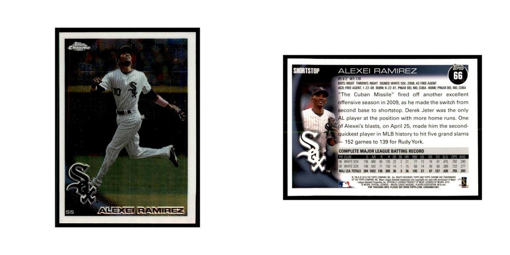 Alexei Ramirez 2010 Topps Chrome #66 Baseball Cards Baseball Card NM