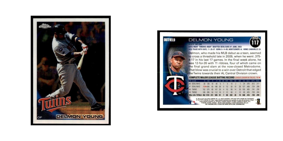 Delmon Young 2010 Topps Chrome #117 Baseball Cards Baseball Card NM