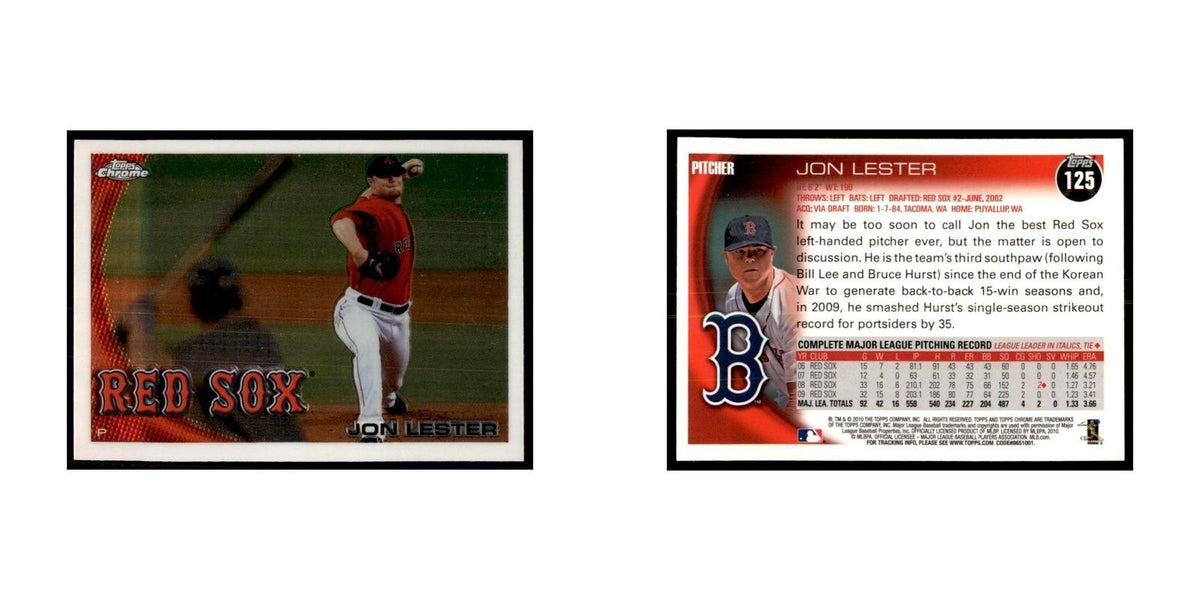 Jon Lester 2010 Topps Chrome #125 Baseball Cards Baseball Card NM
