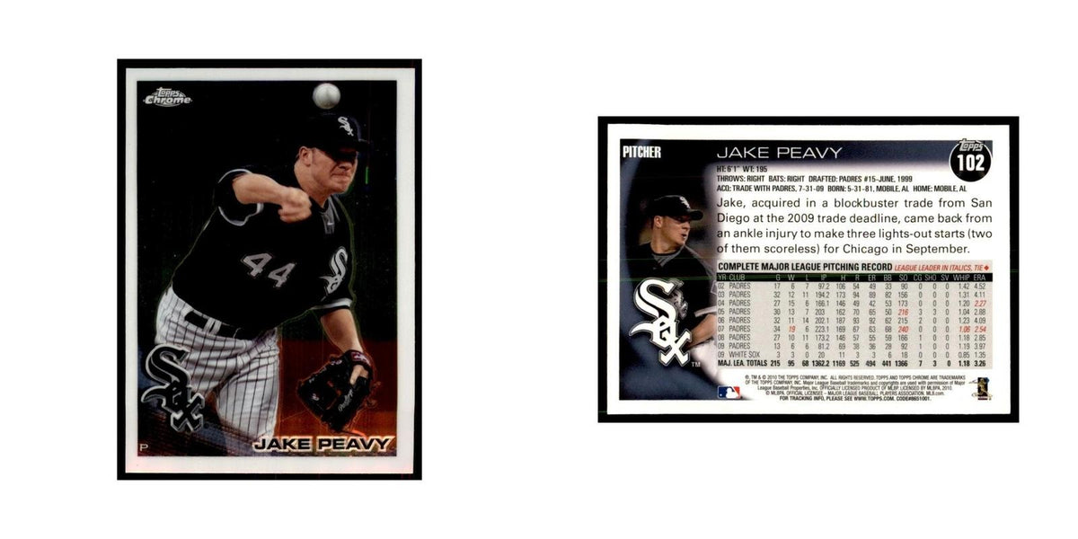 Jake Peavy 2010 Topps Chrome #102 Baseball Cards Baseball Card NM