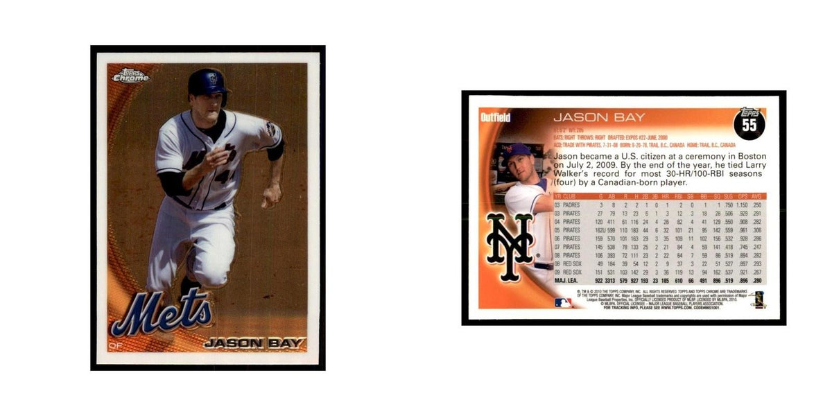 Jason Bay 2010 Topps Chrome #55 Baseball Cards Baseball Card NM