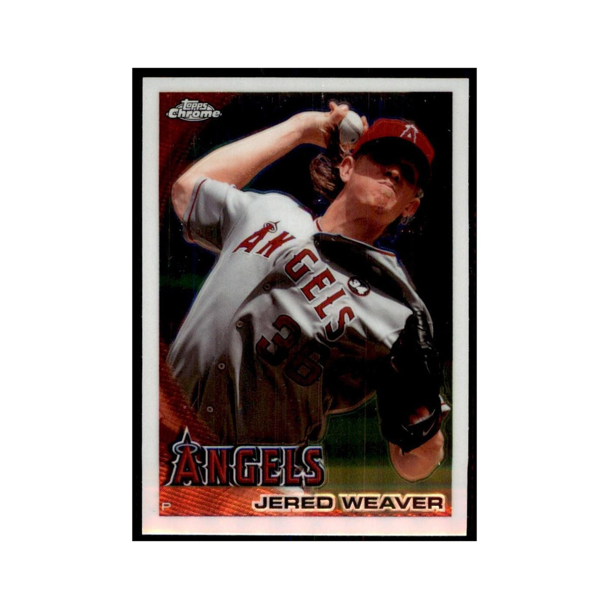 Jered Weaver 2010 Topps Chrome #148 Baseball Cards Baseball Card NM