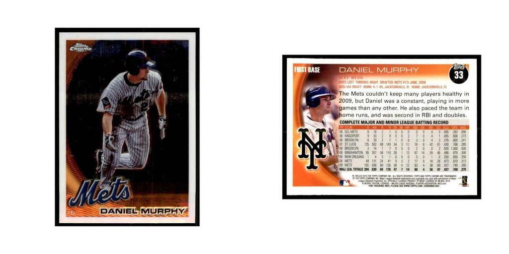 Daniel Murphy 2010 Topps Chrome #33 Baseball Cards Baseball Card NM