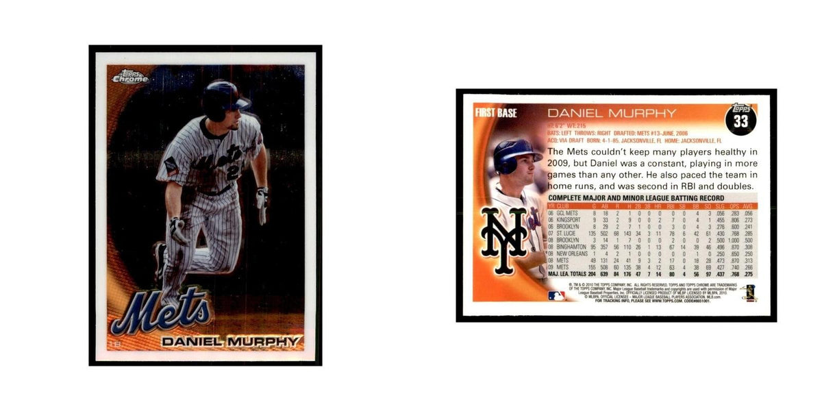 Daniel Murphy 2010 Topps Chrome #33 Baseball Cards Baseball Card NM