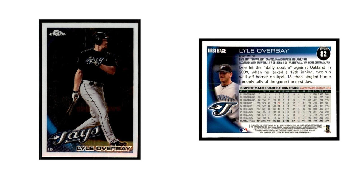 Lyle Overbay 2010 Topps Chrome #82 Baseball Cards Baseball Card NM