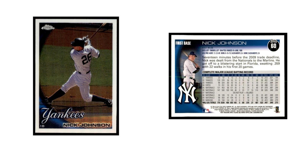 Nick Johnson 2010 Topps Chrome #60 Baseball Cards Baseball Card NM