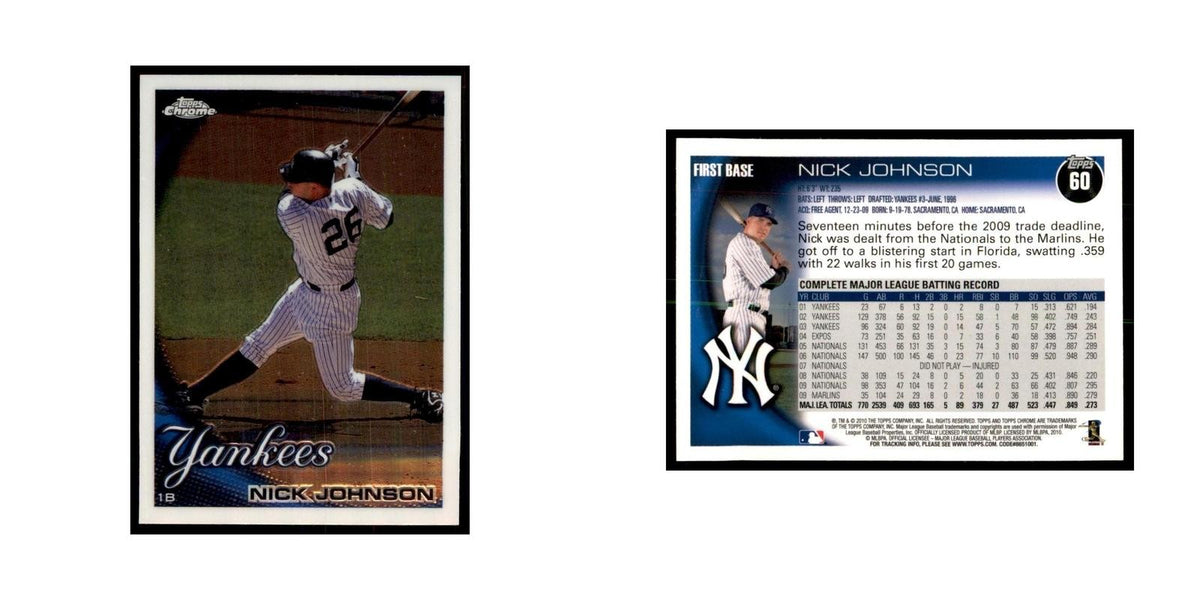 Nick Johnson 2010 Topps Chrome #60 Baseball Cards Baseball Card NM