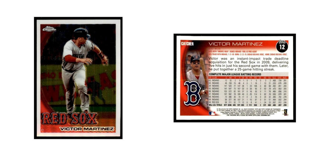 Victor Martinez 2010 Topps Chrome #12 Baseball Cards Baseball Card NM