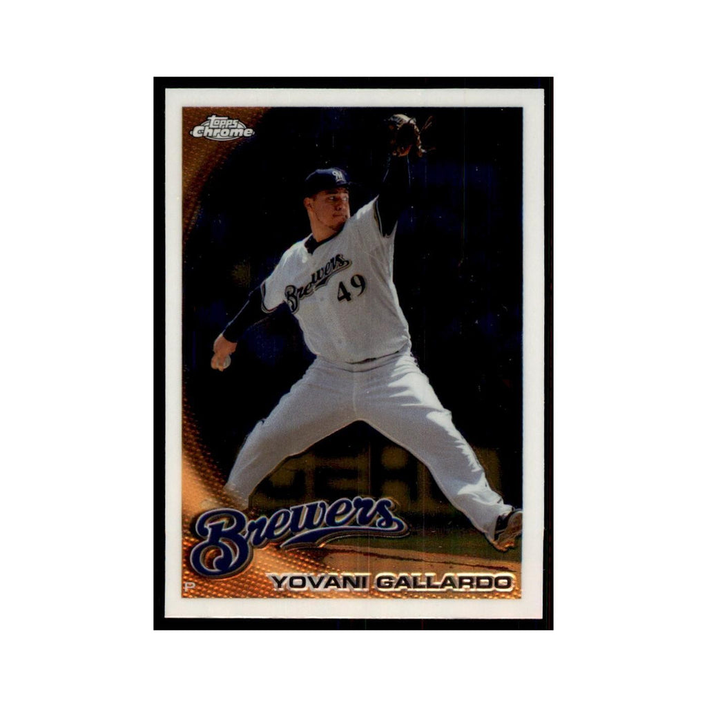Yovani Gallardo 2010 Topps Chrome #58 Baseball Cards Baseball Card NM