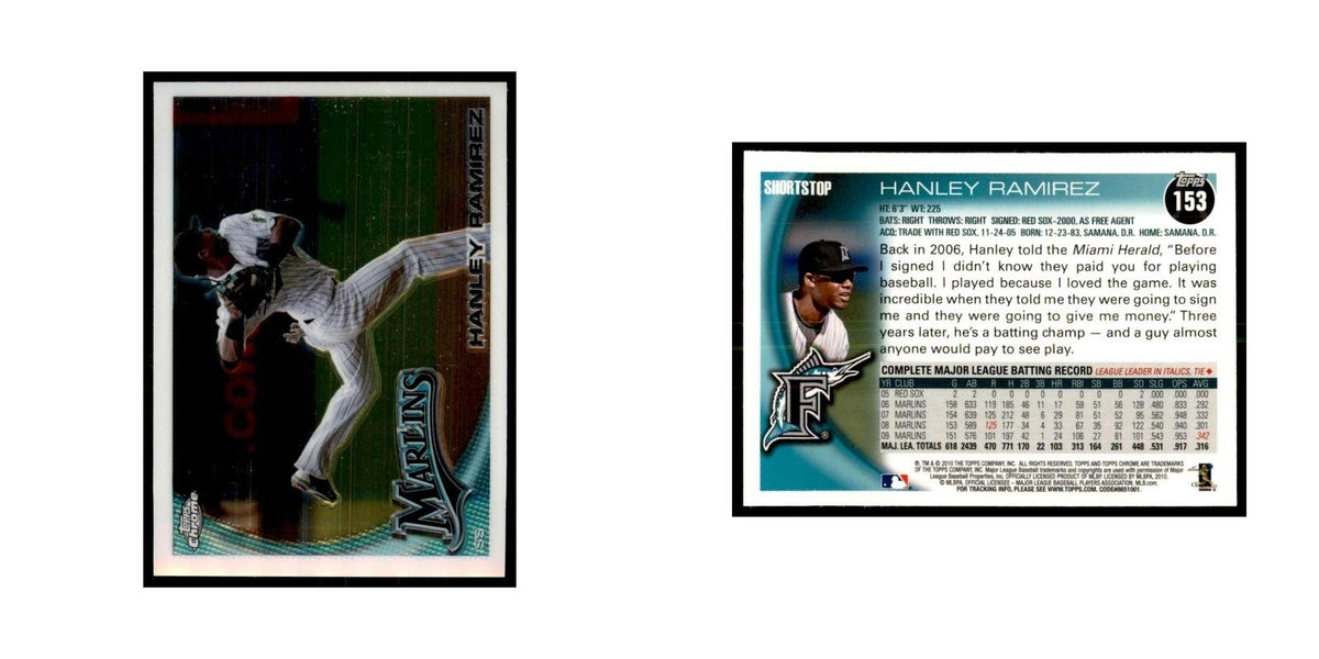 Hanley Ramirez 2010 Topps Chrome #153 Baseball Cards Baseball Card NM
