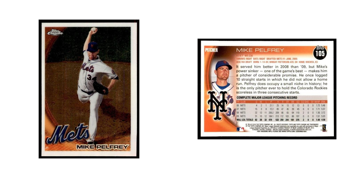 Mike Pelfrey 2010 Topps Chrome #105 Baseball Cards Baseball Card NM