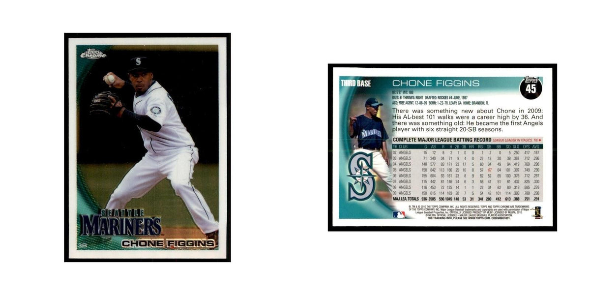 Chone Figgins 2010 Topps Chrome #45 Baseball Cards Baseball Card NM