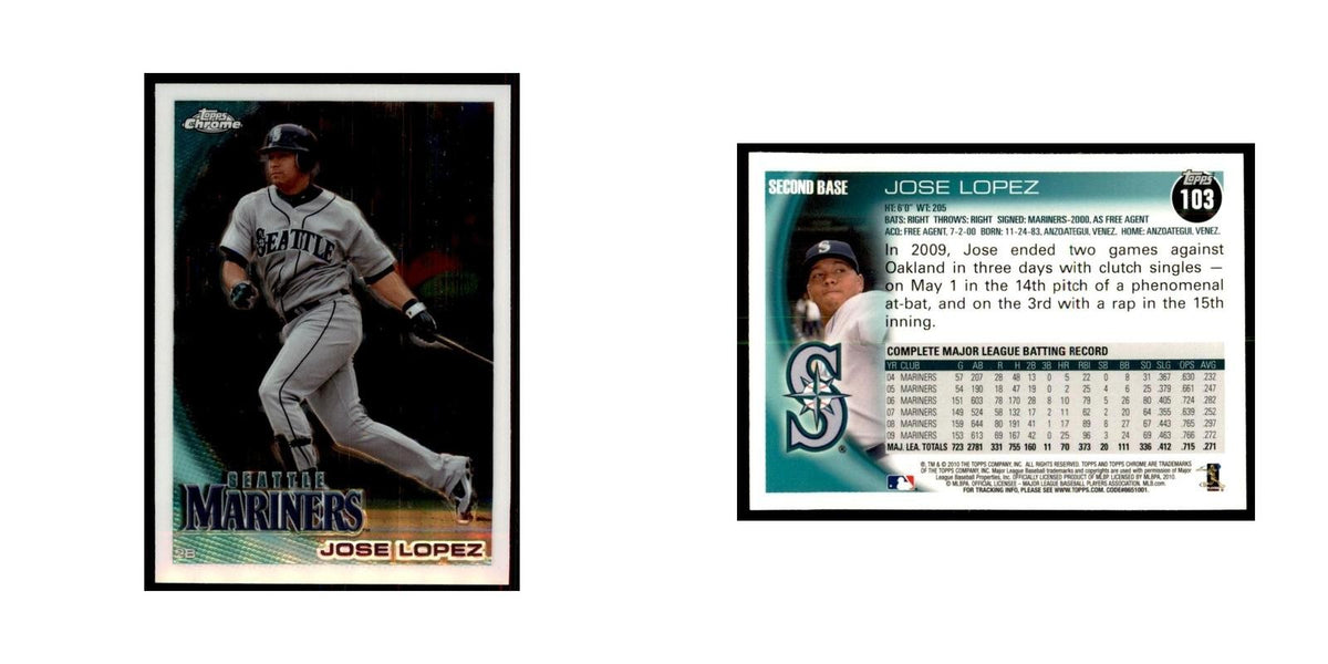Jose Lopez 2010 Topps Chrome #103 Baseball Cards Baseball Card NM