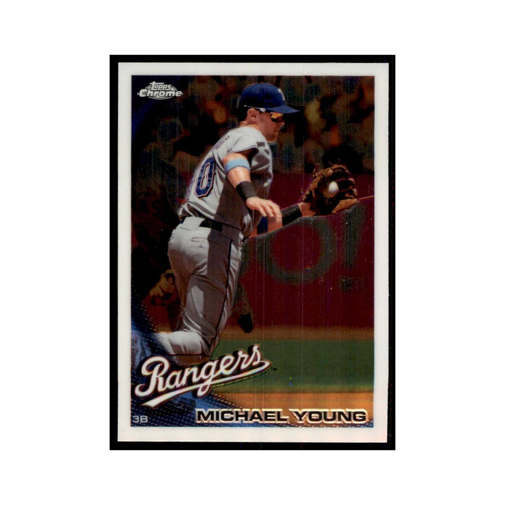 Michael Young 2010 Topps Chrome #108 Baseball Cards Baseball Card NM