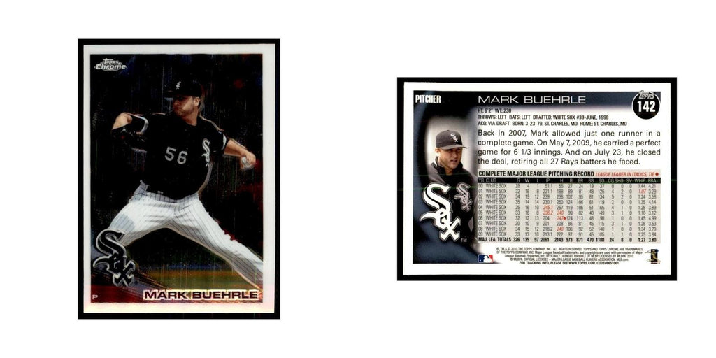 Mark Buehrle 2010 Topps Chrome #142 Baseball Cards Baseball Card NM