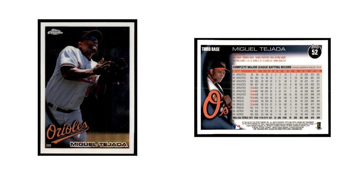 Miguel Tejada 2010 Topps Chrome #52 Baseball Cards Baseball Card NM