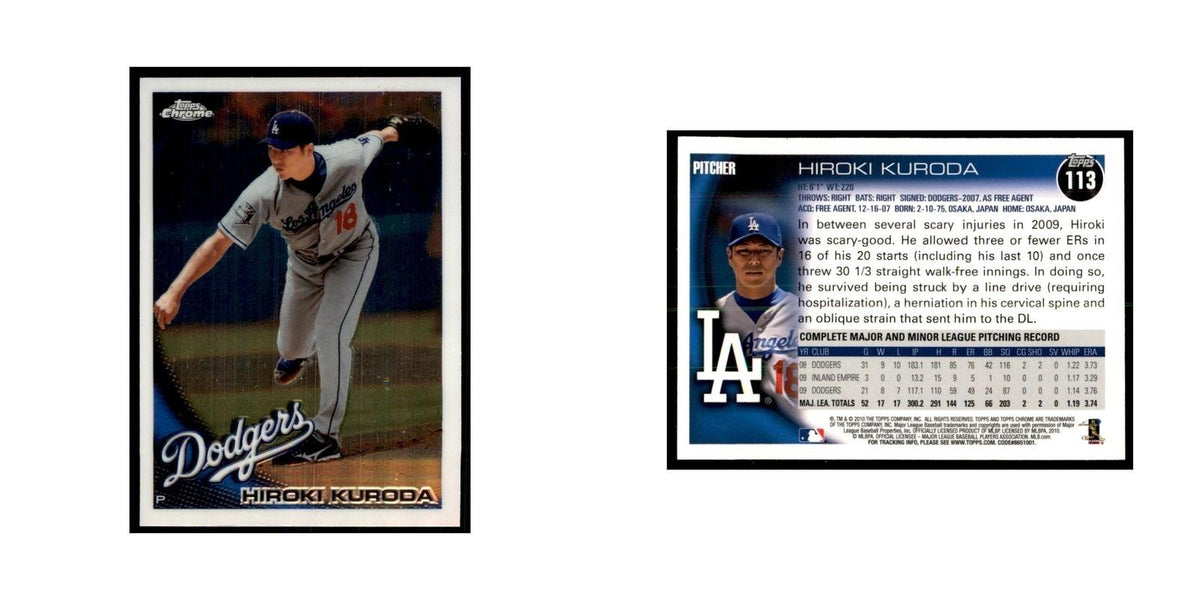 Hiroki Kuroda 2010 Topps Chrome #113 Baseball Cards Baseball Card NM