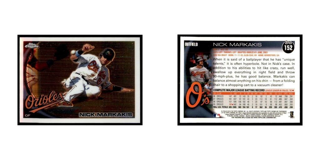 Nick Markakis 2010 Topps Chrome #152 Baseball Cards Baseball Card NM